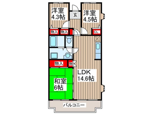 ミナミスクウェアの物件間取画像